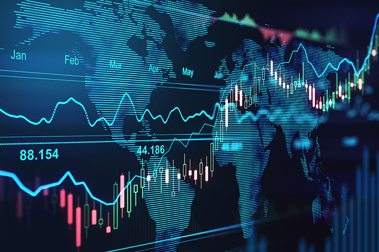Trading market concept